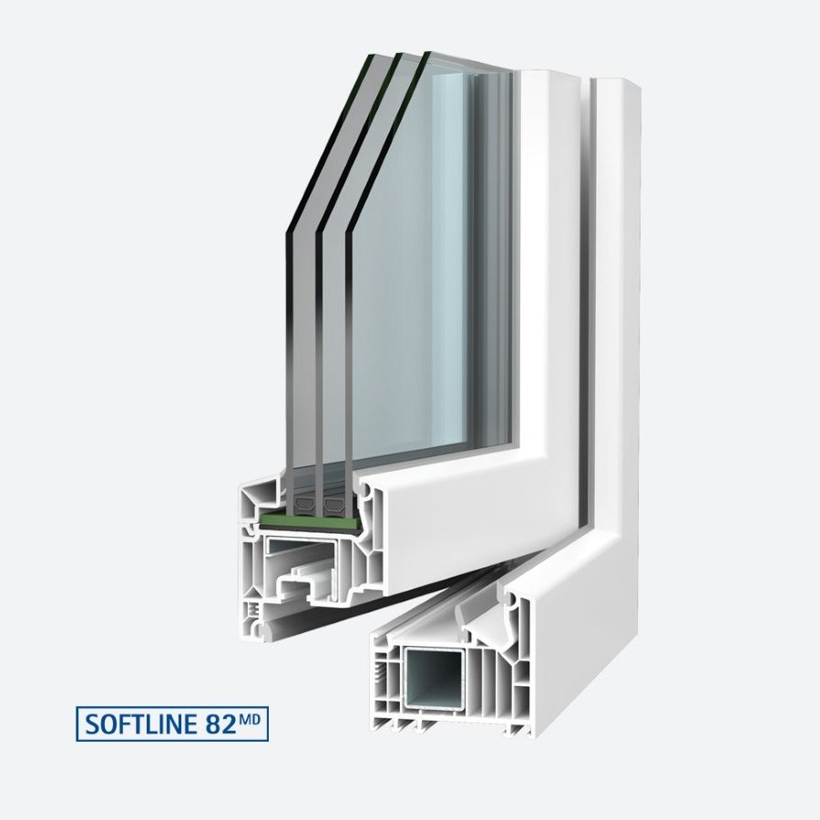Пластмасови профили за прозорци SOFTLINE 82 MD - Техничаски детайл.